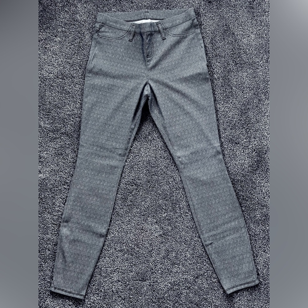 TIME & TRU | HOUNDSTOOTH | JEGGINGS | MED | BLK/GRY. NWOT ~